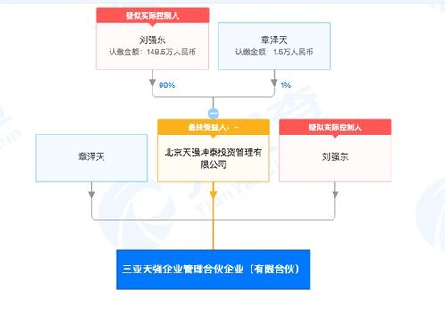 劉強(qiáng)東章澤天攜手創(chuàng)立天強(qiáng)企業(yè)，三亞合伙公司布局信息技術(shù)新賽道